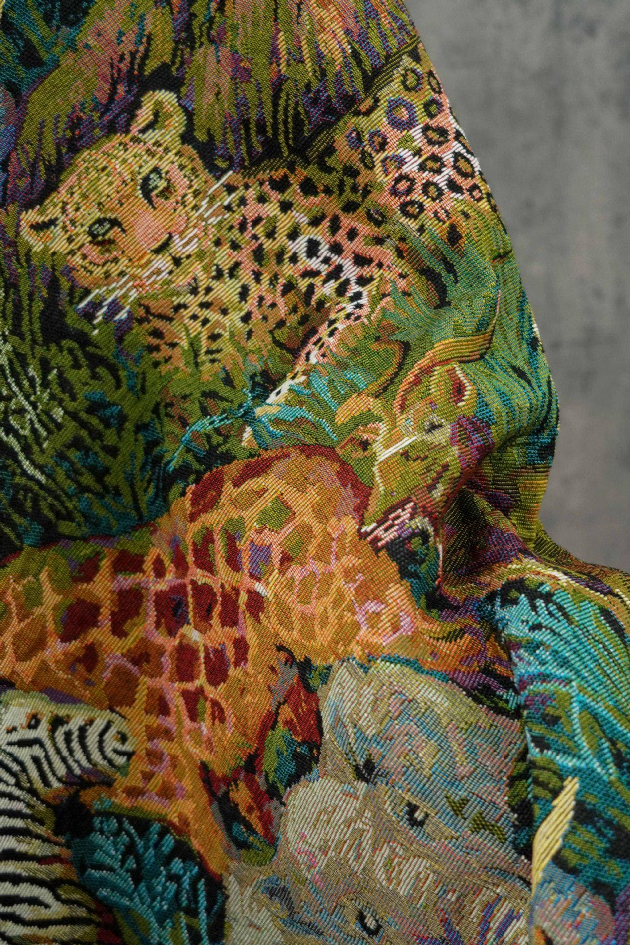 Jacquard Fabric: Wild Animals Zoo Pattern - Autumn Winter Upholstery