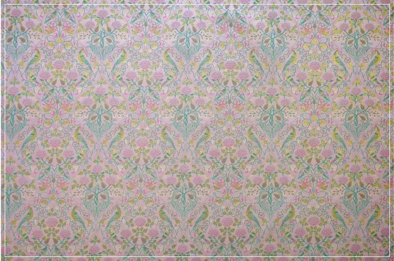 Gold Thread Jacquard Fabric: 3D Floral Bird Design, 60" Wide
