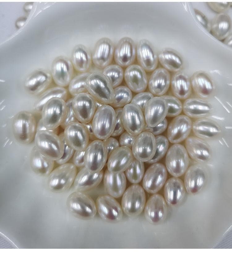 Perles de riz d'eau douce de 7,5 à 8 mm : bijoux DIY à haute brillance