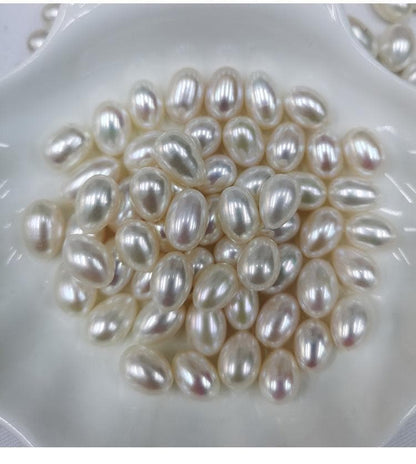 Perles de riz d'eau douce de 7,5 à 8 mm : bijoux DIY à haute brillance