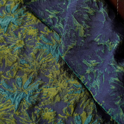 Vintage 3D Embossed Abstract Floral Woven Fabric ��� Quilting Material, Textured Craft Fabr" Wide