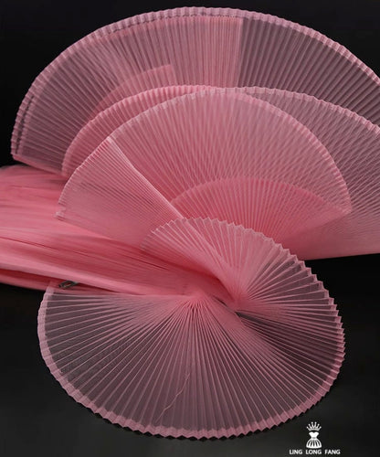 Pleated Organza Tulle Fabric: Stiff Yarn, 63" Wide Designer Material