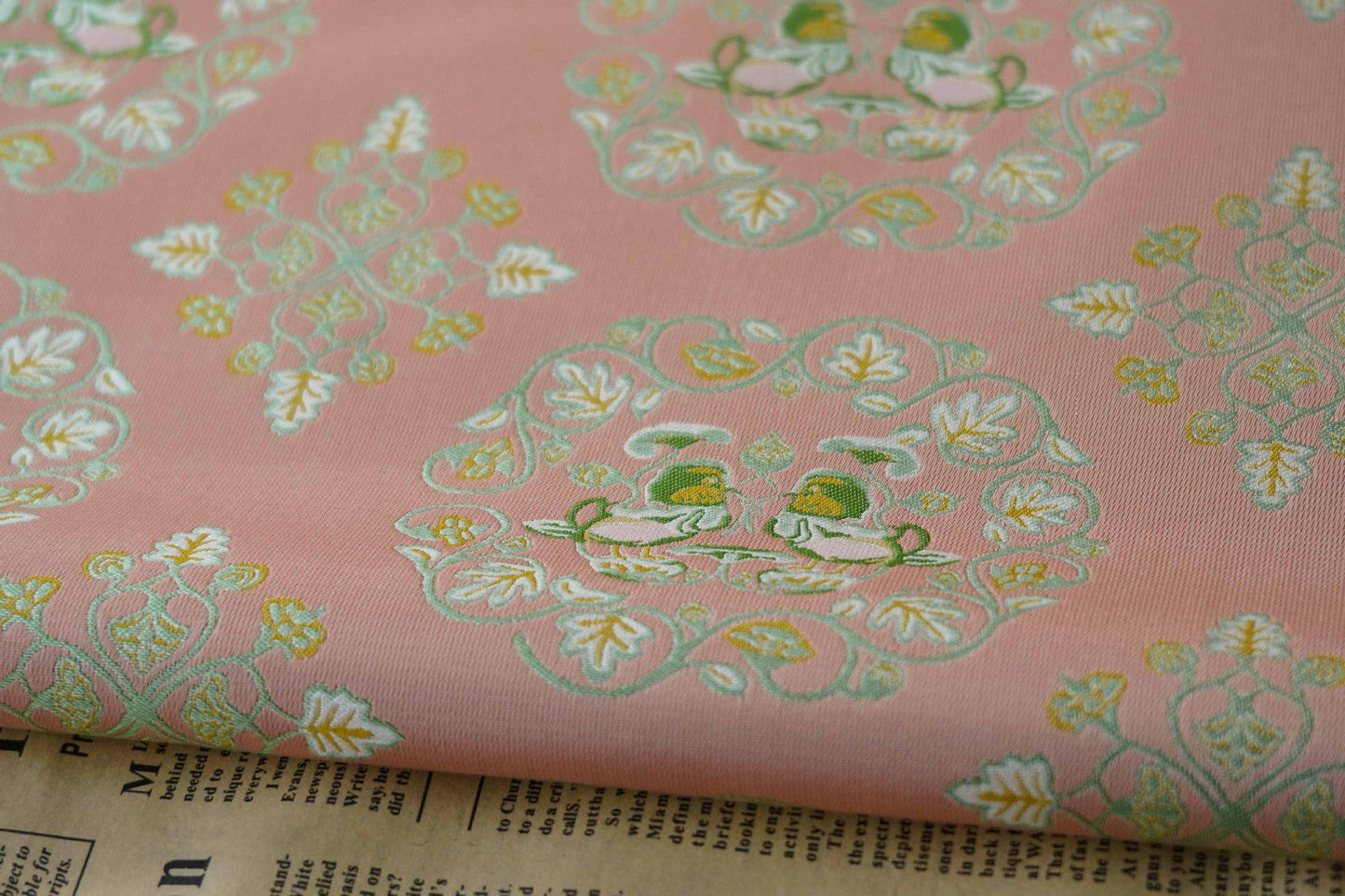 Tissu jacquard brocart Song : ameublement et couture rétro 3D, 165 cm de large