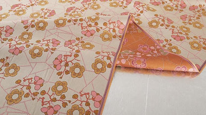Plum Blossom Silk Brocade Fabric: Gold Cheongsam Qipao Material