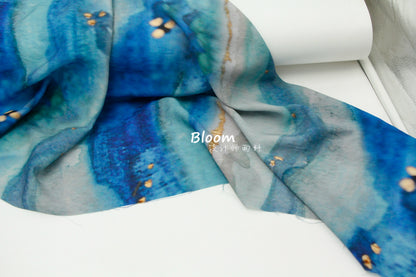 Teal Blue Silky Hemp Tencel Linen Fabric: Sewing & Crafts