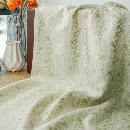 Mint Green Jacquard Fabric: 3D Floral Design, 65" Wide