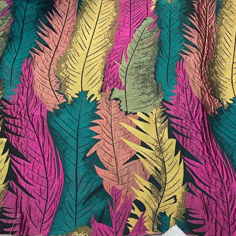Tissu jacquard à plumes : matelassage texturé 3D, pour la couture d’ameublement, largeur 140 cm