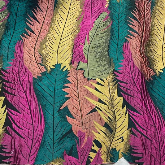 Tissu jacquard à plumes : matelassage texturé 3D, pour la couture d’ameublement, largeur 140 cm