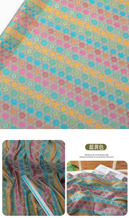 Tissu Nishijin Ori : Jacquard tortue, tissu d’ameublement japonais pour mariages (59 pouces de large, au mètre)