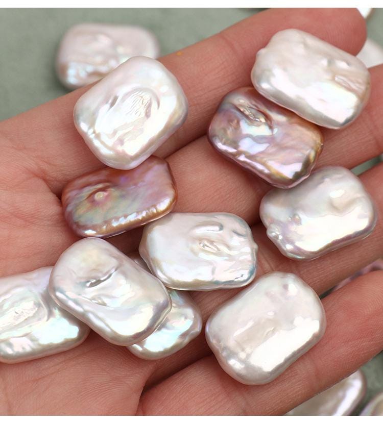 Perles carrées baroques en perles : Création de bijoux DIY à haute brillance