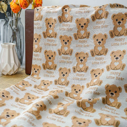 Bear Jacquard Fabric, 60/40 Poly Cotton Blend, 59" Wide