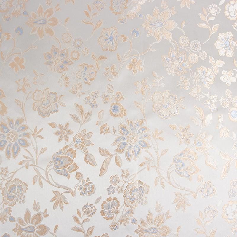 Tissu brocart jacquard à motif floral : tissu d’ameublement gaufré, 150 cm de large