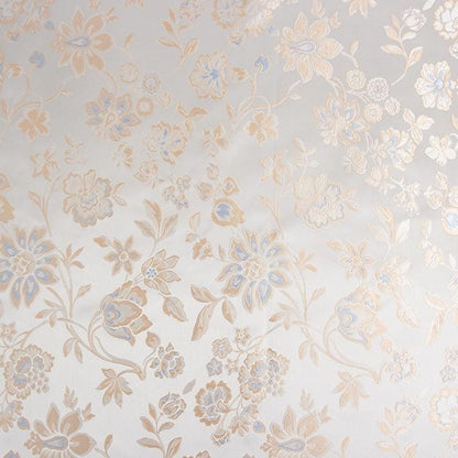 Tissu brocart jacquard à motif floral : tissu d’ameublement gaufré, 150 cm de large