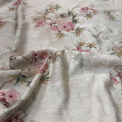 Crabapple Floral Tencel Ramie Fabric: Sewing, Dressmaking, DIY