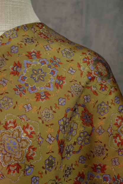 Tissu jacquard à fils d'or : tissu Dunhuang tissé et gaufré, 150 cm de large