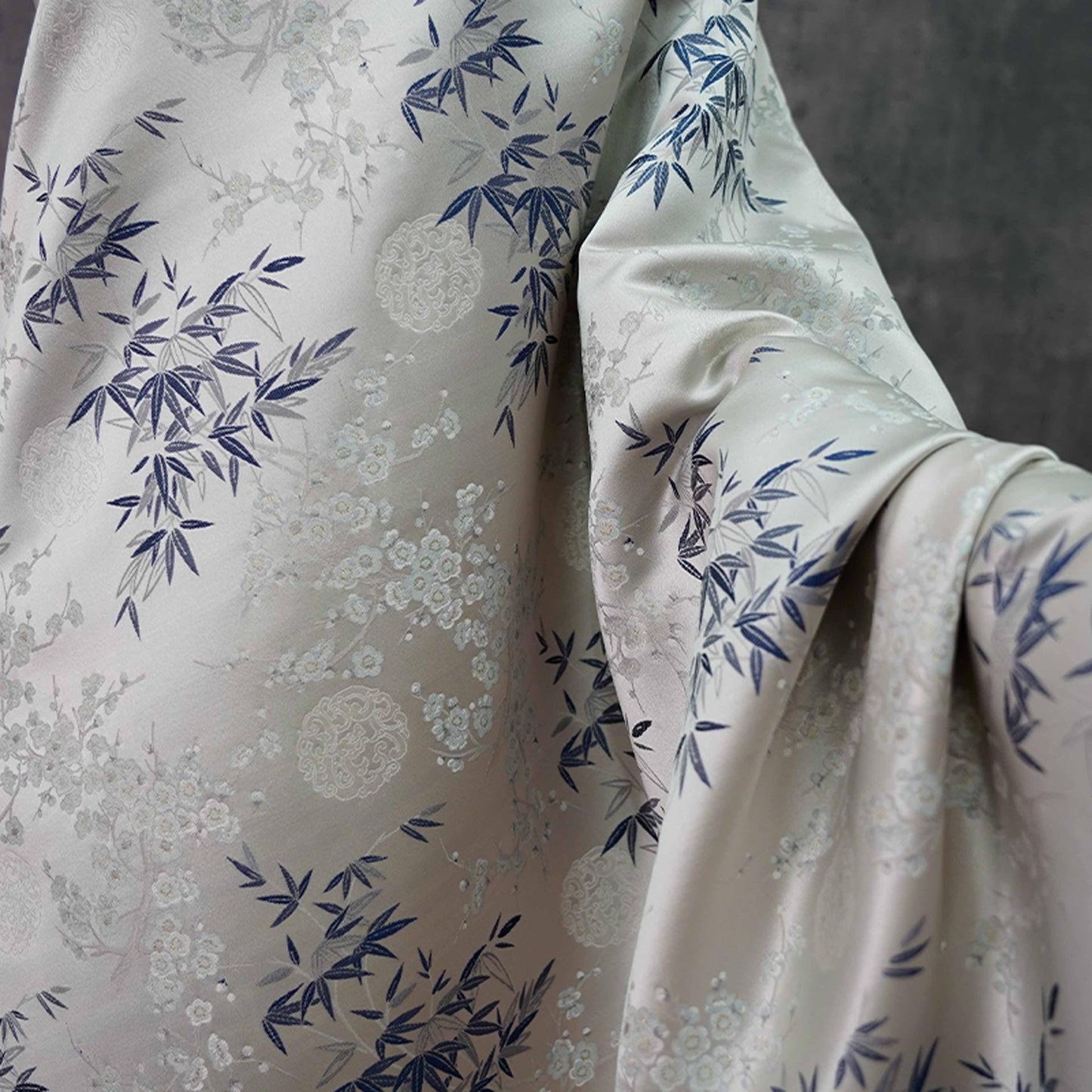 Bamboo Plum Brocade Fabric: 59" Wide Rayon Blend, Costume & Decor