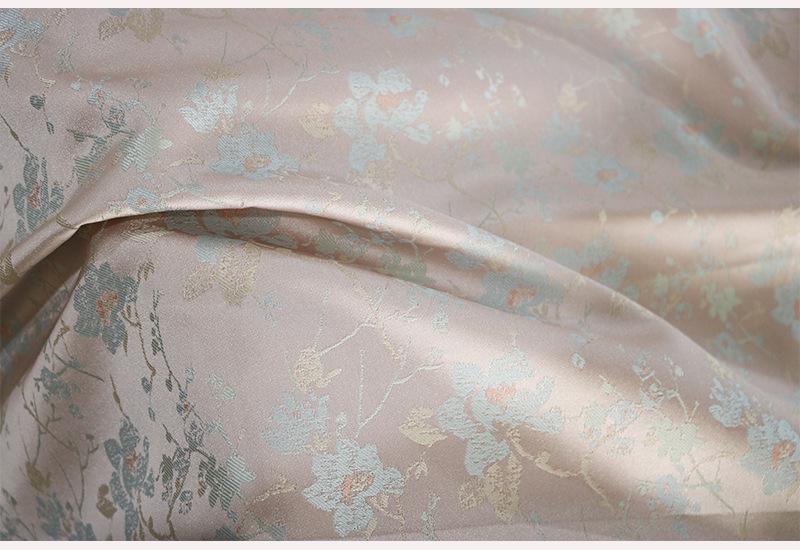 Floral Chinese Brocade Fabric: Rayon Jacquard, 55" Wide
