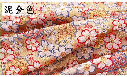 Cherry Blossom Jacquard Brocade Fabric: Japanese Silk Rayon Blend (29.5" Width)