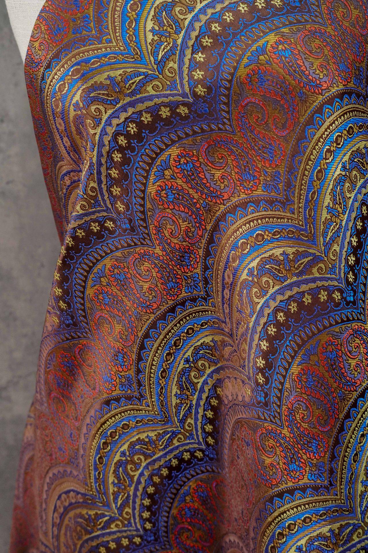 European Artistic Paisley Jacquard Fabric ��� Luxury Upholstery & Fashion Texti"Wide