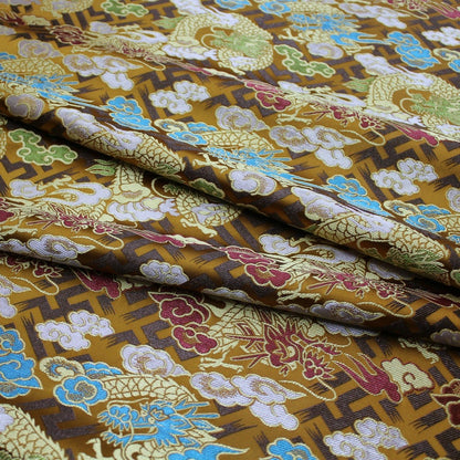 Dragon Robe Fabric: Silk Rayon Cheongsam Material, 29"W