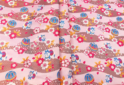 Japanese Nishijin Kitten Jacquard Brocade Fabric - Kimono Sewing, 59" Wide