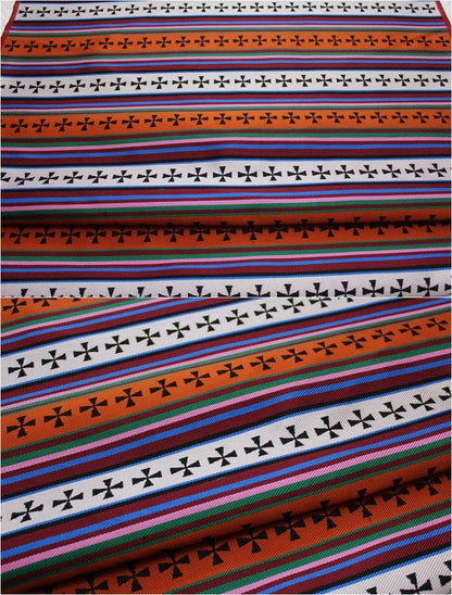 Stripe Silk Brocade Fabric: Cheongsam Qipao Sewing Material, 29" Wide