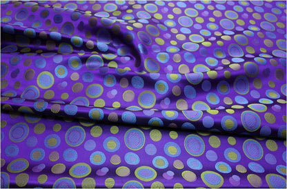 35"W Silk Rayon Brocade Fabric: Colorful Jacquard for Cheongsam & DIY