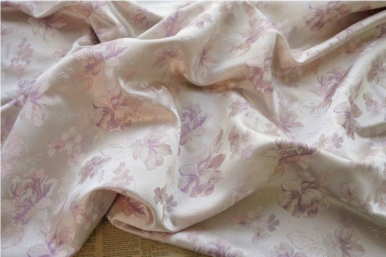 Floral Brocade Rayon Fabric: Chinese Cheongsam Sewing Material