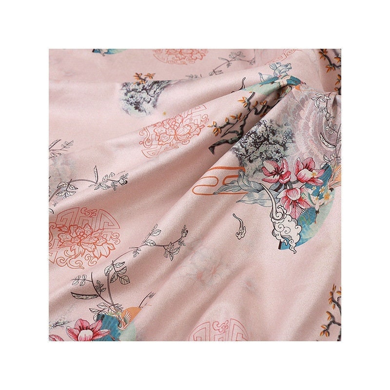 Floral Faux Suede Fabric: 59" Wide Polyester Upholstery