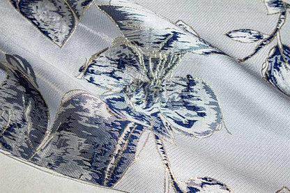 Floral Gold Thread Jacquard Fabric: 3D Designer Sewing Material