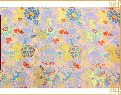 Tissu brocart de soie à motif grenade : rayonne pour ameublement, costumes et décoration (45 po de largeur, 1 mètre)