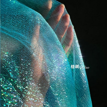 Iridescent Organza Fabric: Two-Tone Symphony Polyester, 41" Wide
