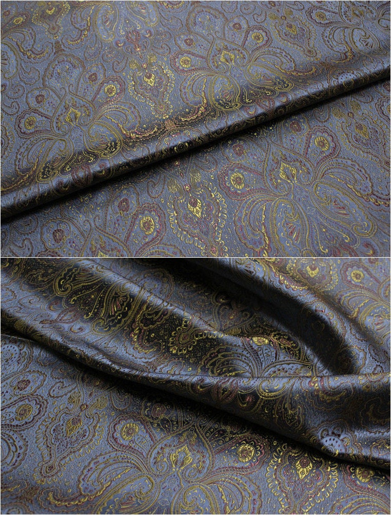 Nishijin Woven Brocade Fabric: Gold Thread Jacquard Silk (29.5"W)