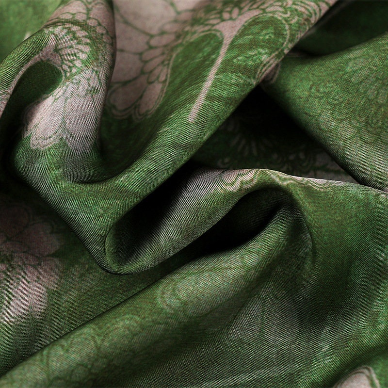 Floral Satin Fabric: 59"W Double-Sided Print for Sewing & Decor