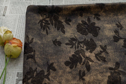 Embossed Floral Jacquard Brocade Fabric | Vintage Damask, 63"W