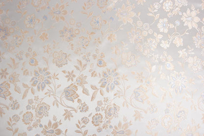 Tissu brocart jacquard à motif floral : tissu d’ameublement gaufré, 150 cm de large