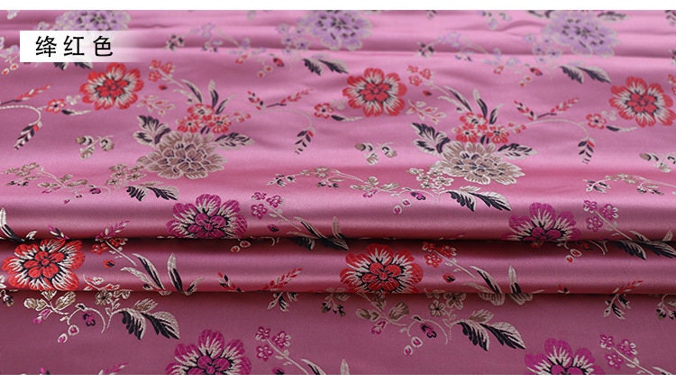 Tissu brocart jacquard à motifs floraux : Rayonne turquoise (matériau de couture)