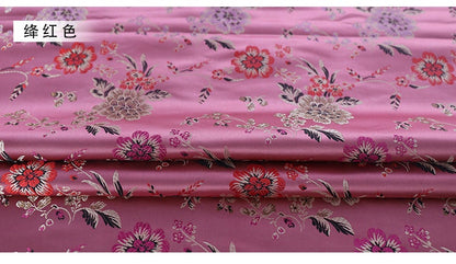 Tissu brocart jacquard à motifs floraux : Rayonne turquoise (matériau de couture)