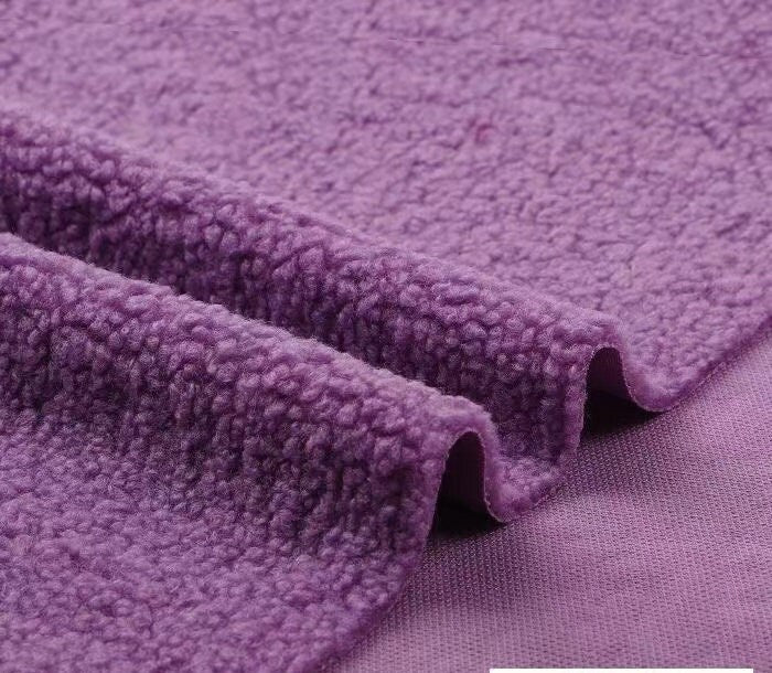 Fuzzy Coral Fleece Fabric: Soft Polyester Knit, 63" Wide - By The Meter
