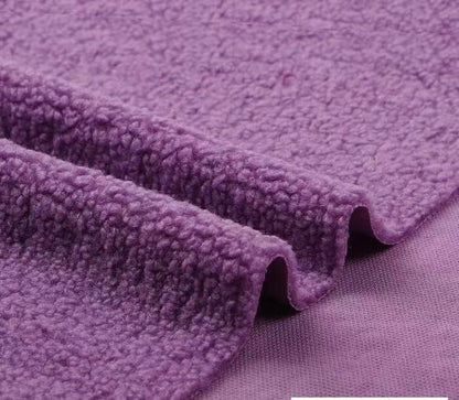 Fuzzy Coral Fleece Fabric: Soft Polyester Knit, 63" Wide - By The Meter