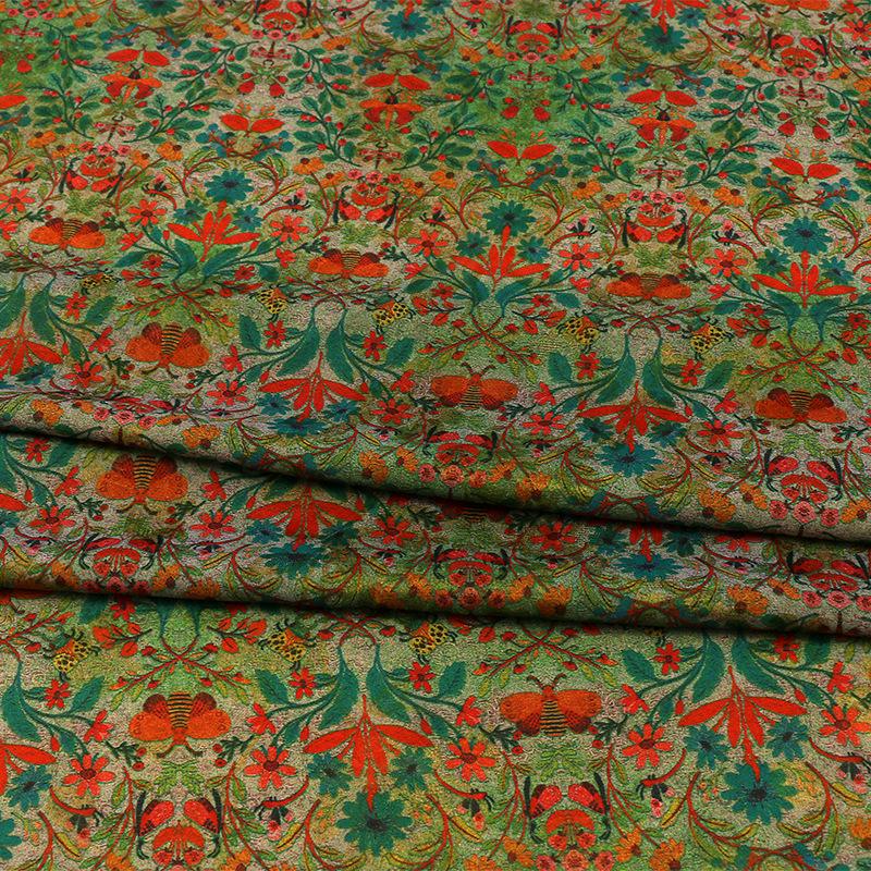 Floral Rayon Blend Fabric | Spring Trail Print, 59"W
