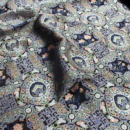Embroidered Thangka Fabric: Red Tibetan Robe Mount, Upholstery & Costume Fabric