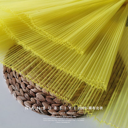 Pleated Organza Fabric: 59" Wide Stiff Texture for Gowns & Crafts
