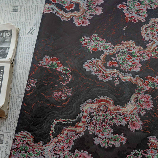 Tissu jacquard vintage pour qipao ��� Tissu traditionnel chinois pour cheongsam « Large »