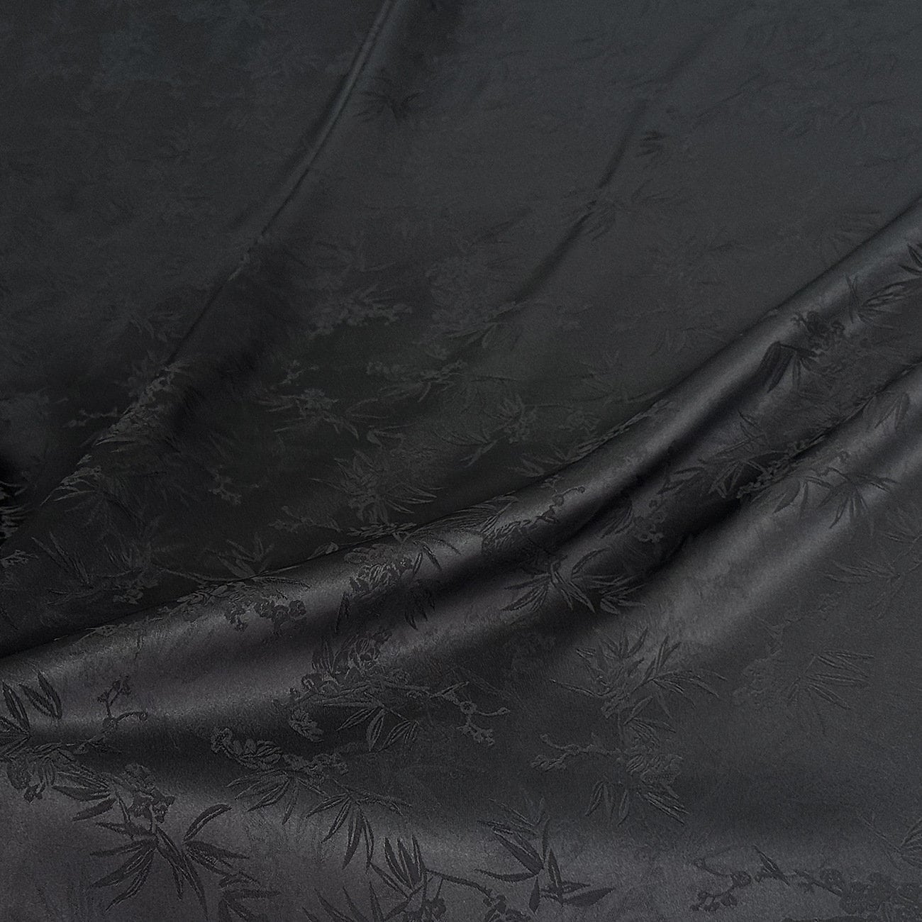 Bamboo Jacquard Satin Damask Fabric: Two-Sided Rayon, 59" Wide