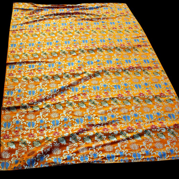Pisces Fish Brocade Fabric: 58"W Chinese Rayon Sewing Material