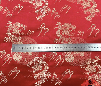 Chinese Dragon Brocade Fabric: 59" Wide Silk Rayon Blend