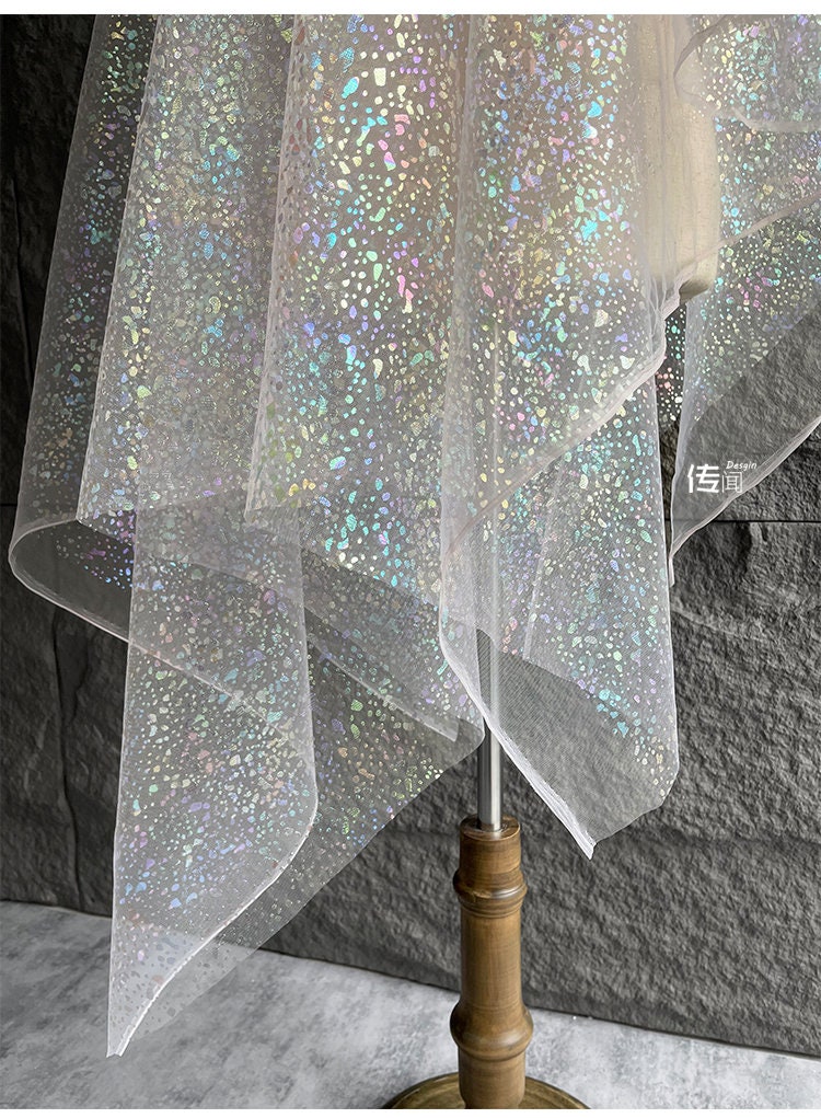 Light Pink Gradient Mesh Fabric, Designer Lace, Costume, Doll Making