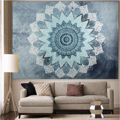 Mandala Tapestry: Bohemian Wall Hanging, Sofa Throw (140x200cm)