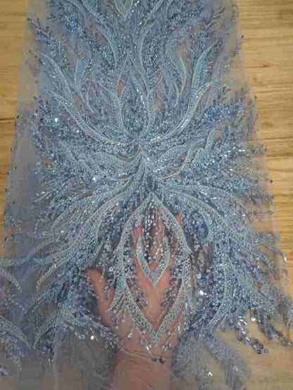 Tissu en dentelle à sequins et perles : voile de mariée, accessoire de robe